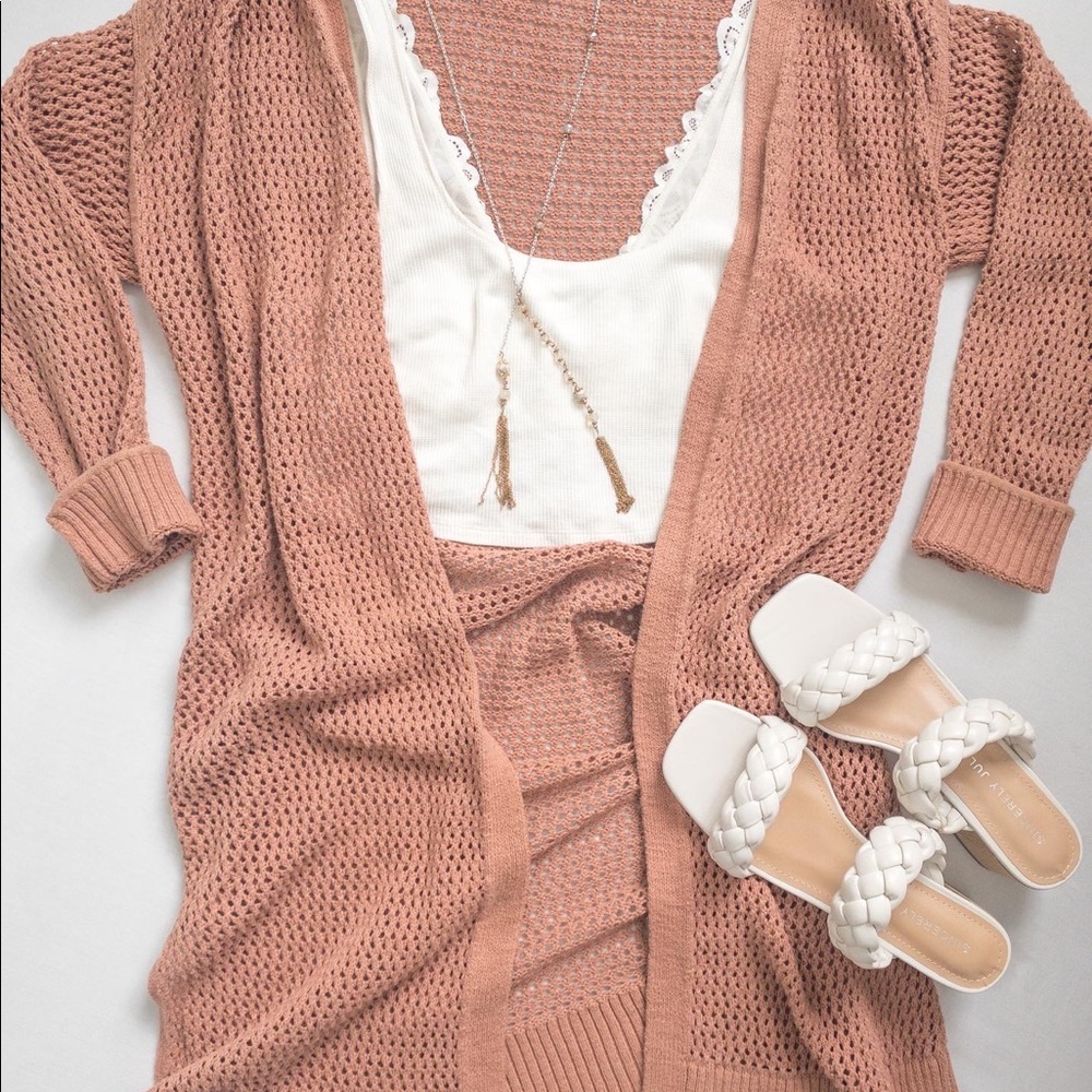 Terracotta Duster Cardigan